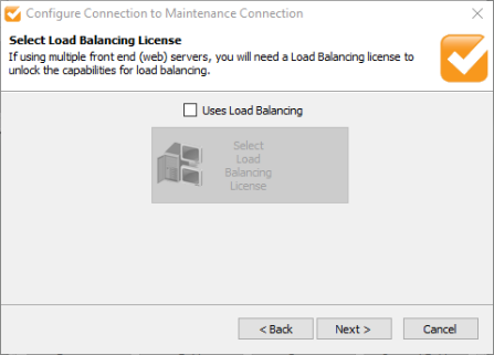 Load Balancing License Prompt